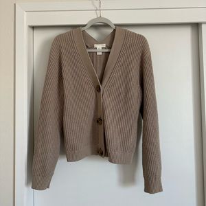 H&M Taupe Knit Cardigan
